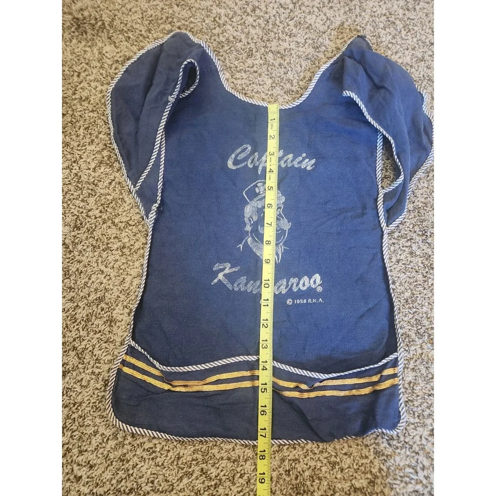 Vintage 1958 Captain Kangaroo Kids Apron Smock Blue Cotton TV Memorabilia RARE